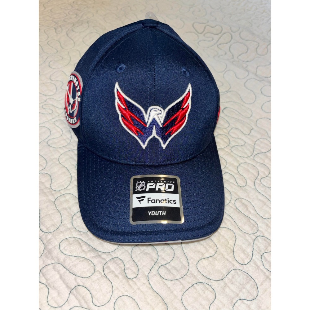 Fanatics Washington Capitals NHL Authentic Pro Youth Snapback Hat Navy Blue OS